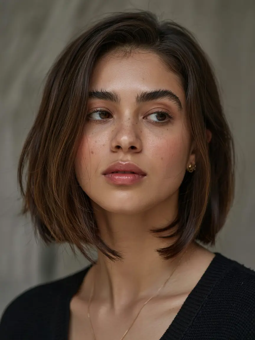 Sleek, straight bob with a polished finish