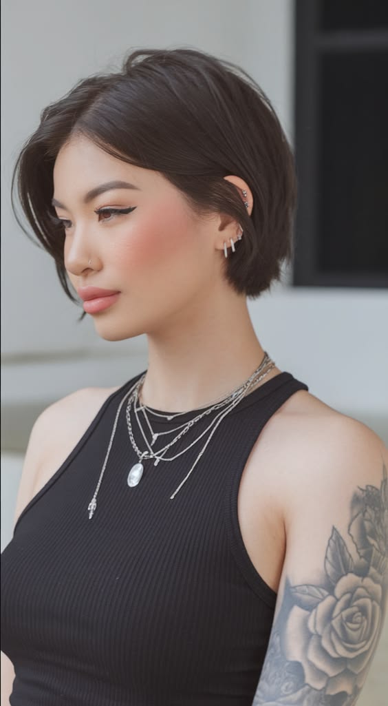 Sleek pixie bob with a modern edge