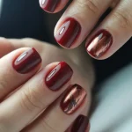 Burgundy Nails inspiration look 1