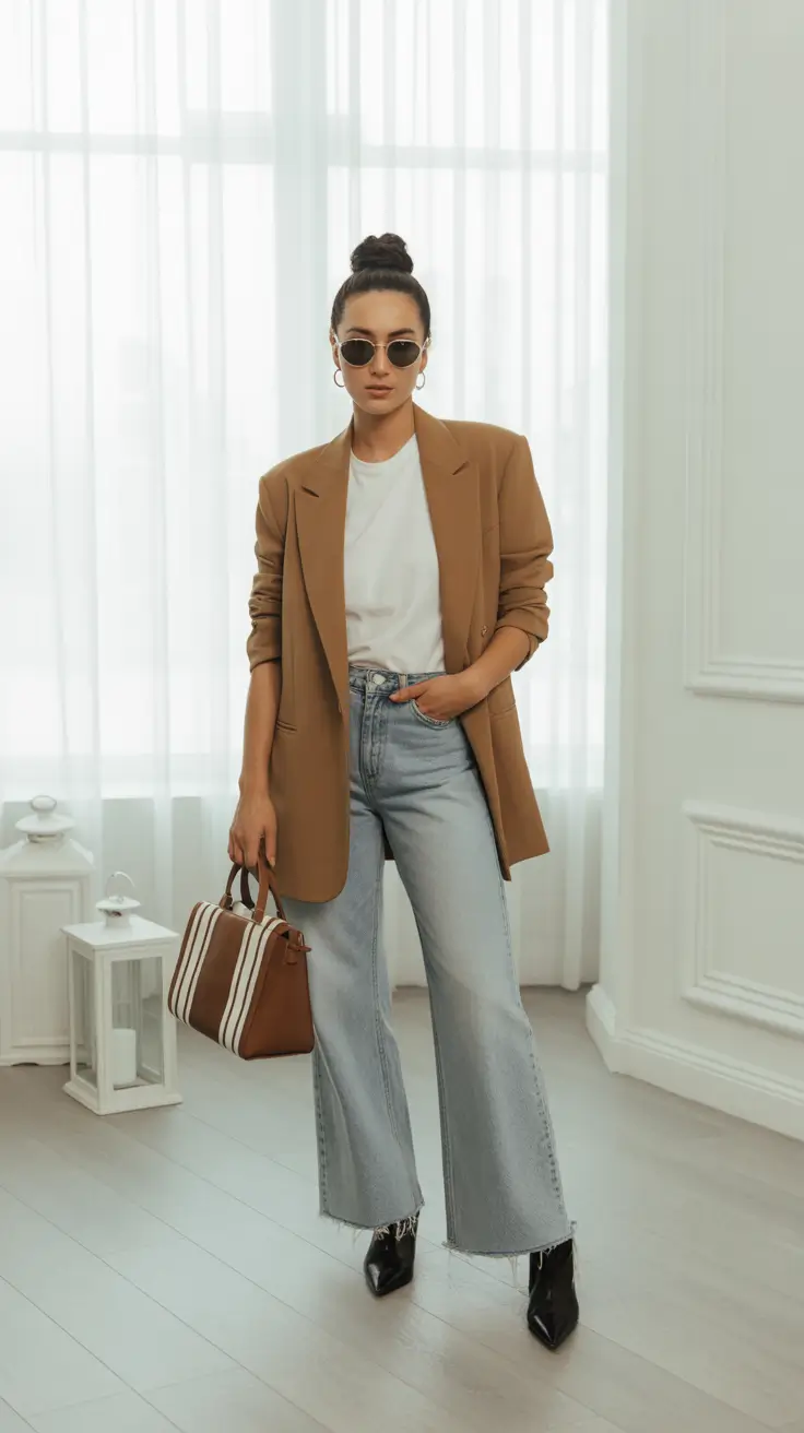 Blazer and denim with a twist