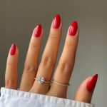 Dark Red Nails inspiration look 1