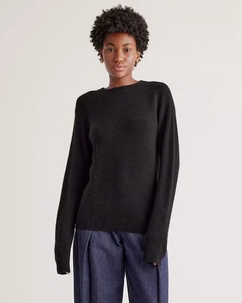 Cozy black sweater with relaxed fit
