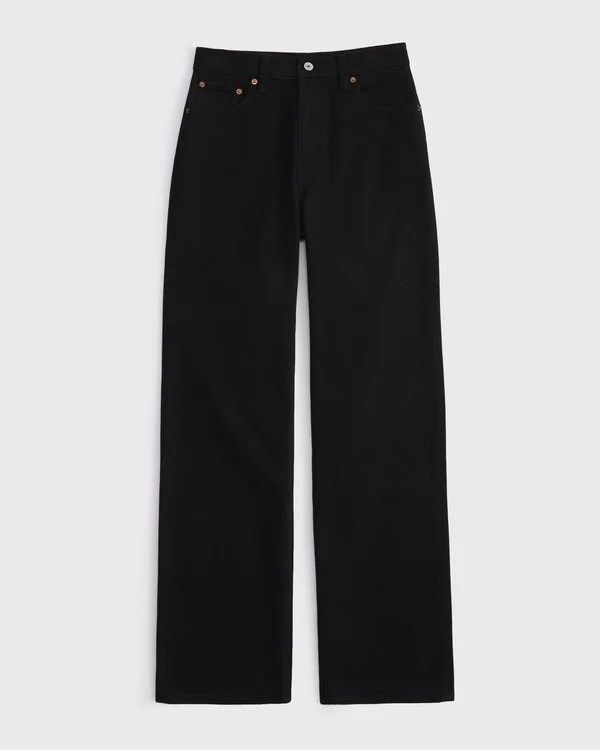 Black wide-leg trousers, elegant fall staple