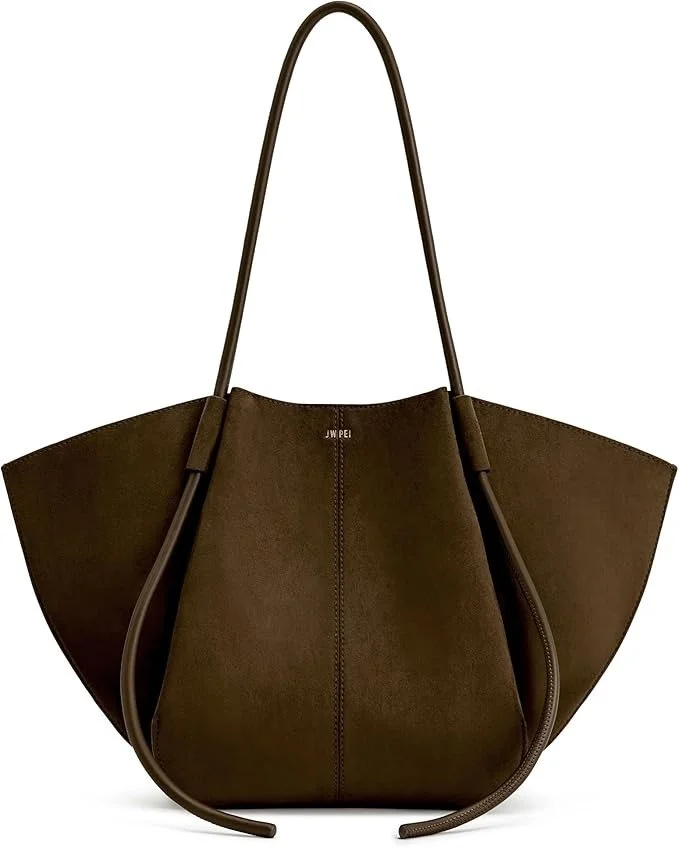 Brown tote bag with structured design
