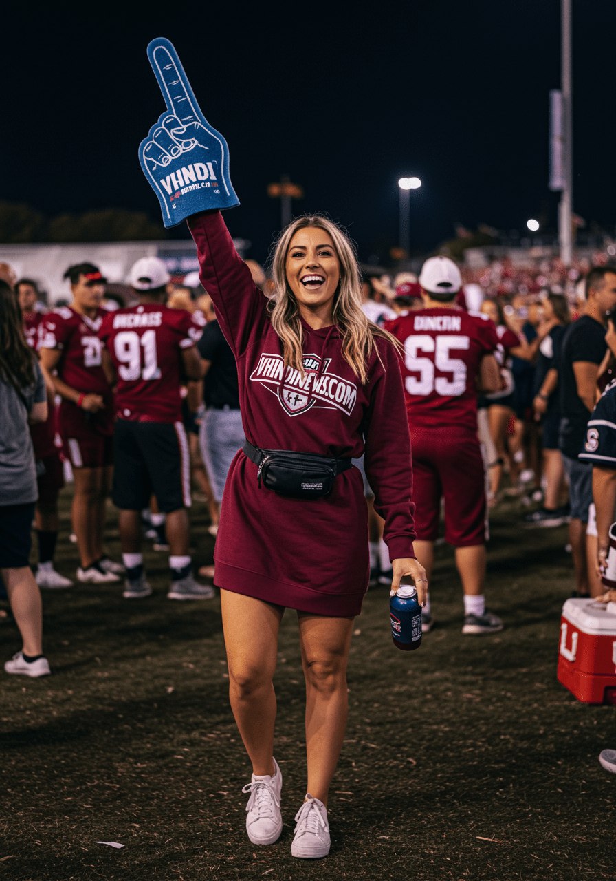 Maroon sweatshirt dress with sneakers