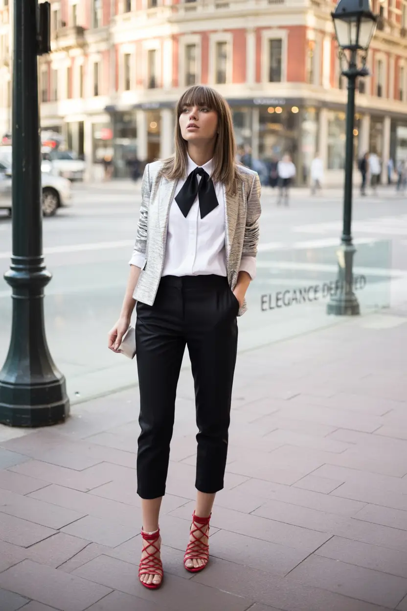 Blazer with tailored pants