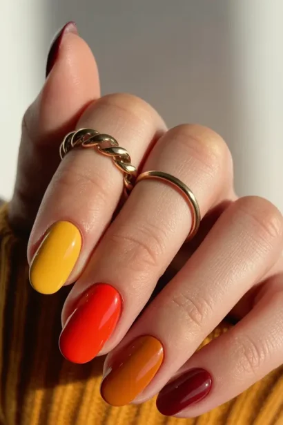 Fall Gel Nails inspiration look 1