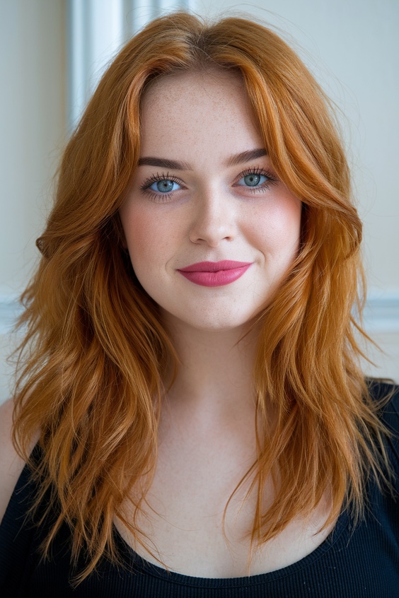 Ginger waves with vibrant color