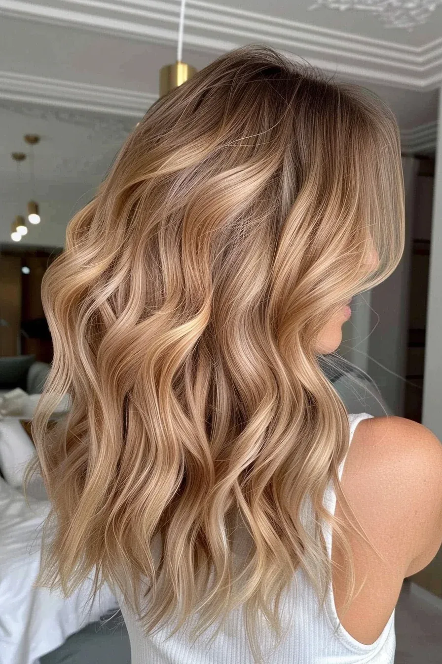 Soft caramel waves for effortless style