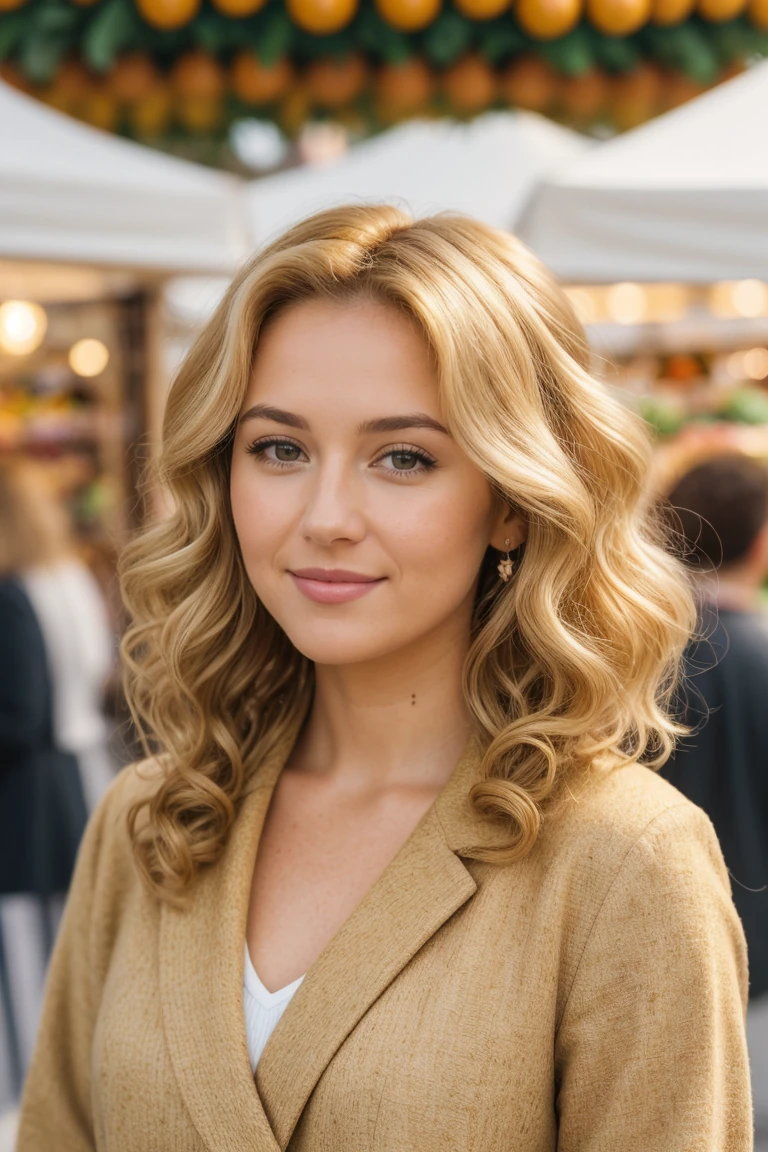 Classic blonde curls for timeless elegance