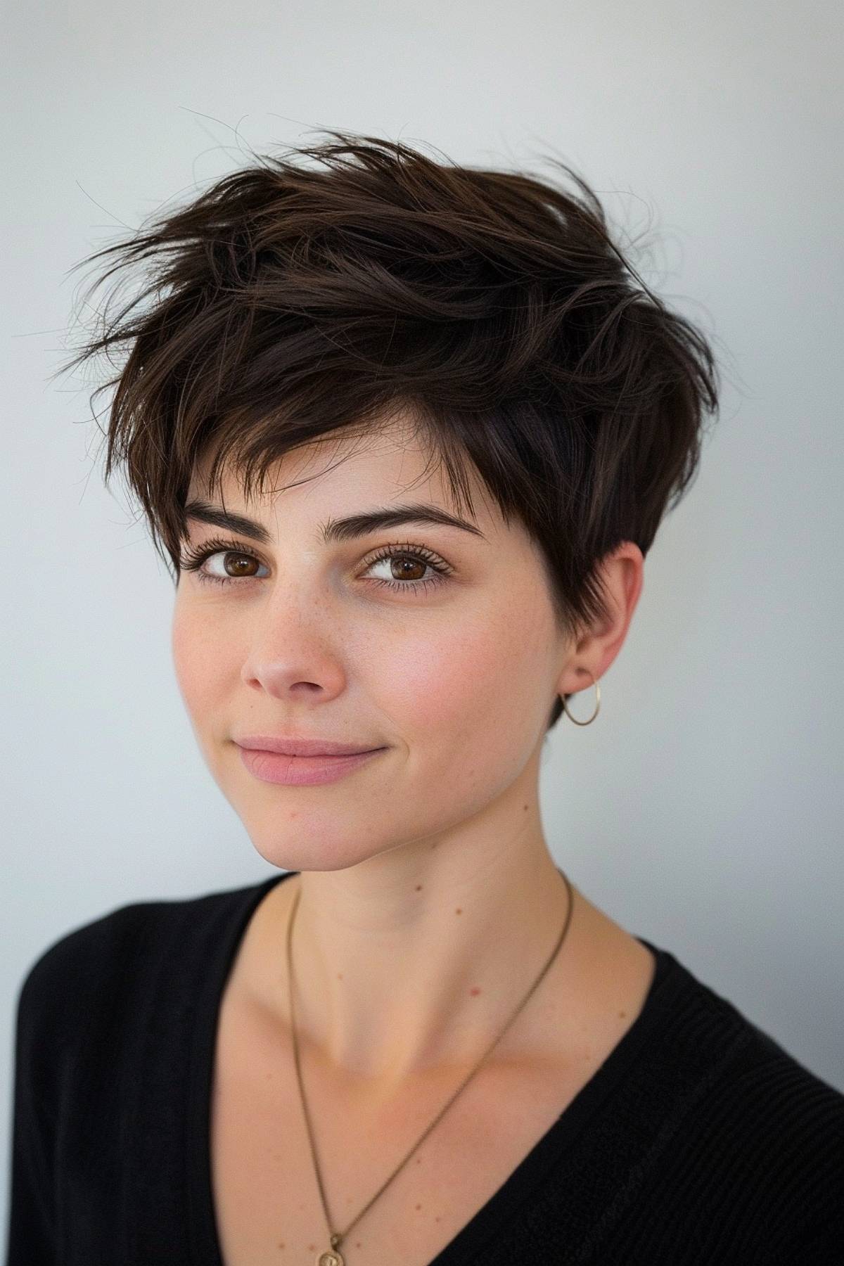 Edgy pixie cut with tousled layers for a bold look