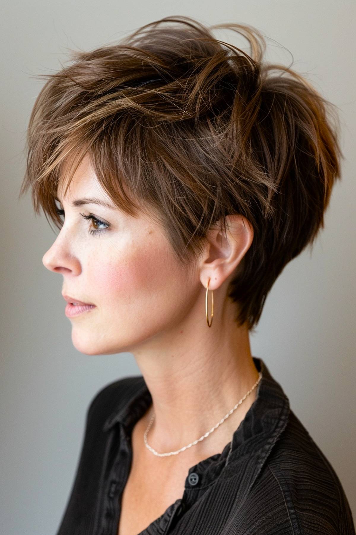 Textured pixie with effortless lift for modern edge