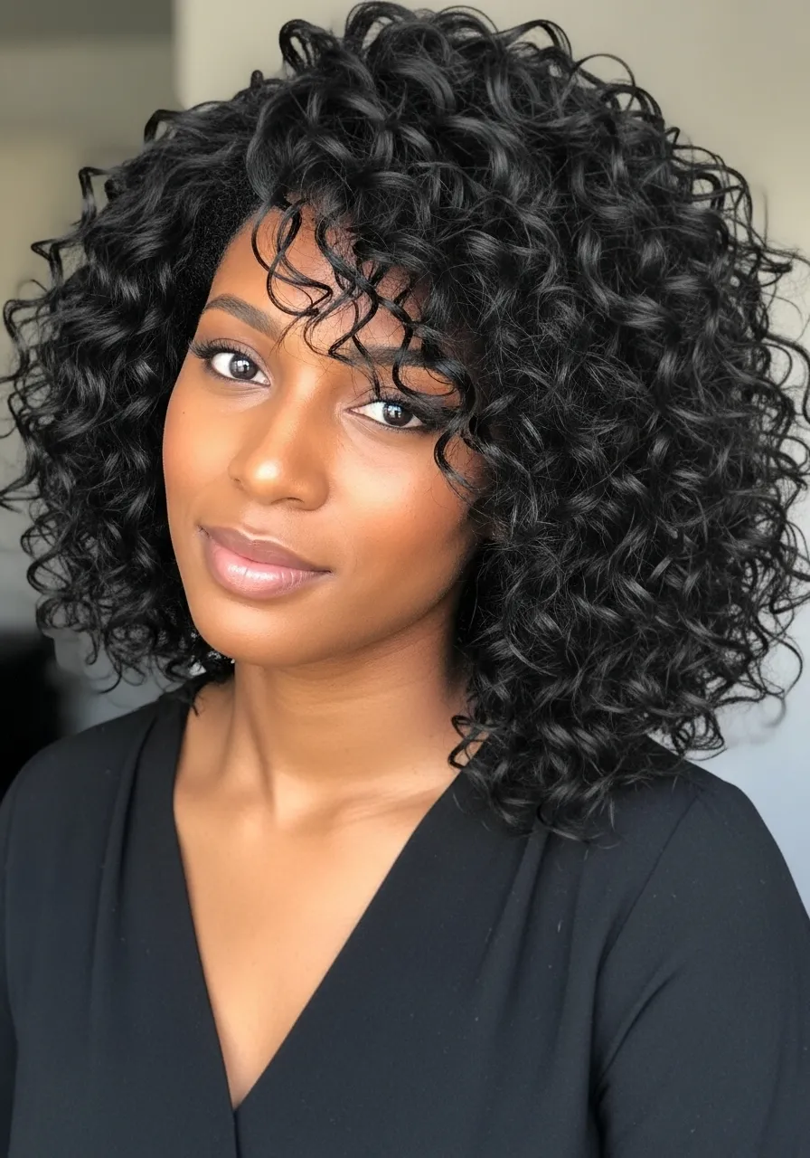 Curly bob with voluminous ringlets