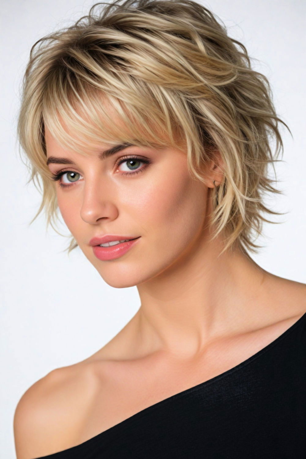 Shaggy pixie with layers for a modern edge