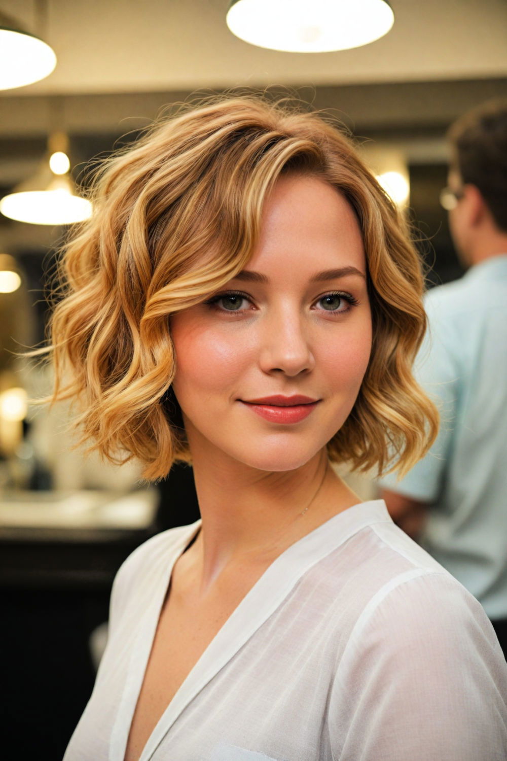 Beachy waves bob with sun-kissed highlights