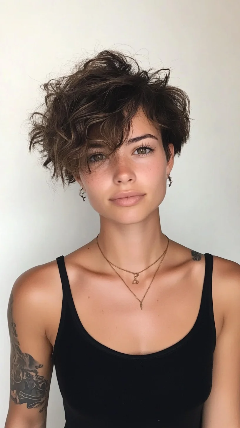 Edgy tousled pixie for a modern twist