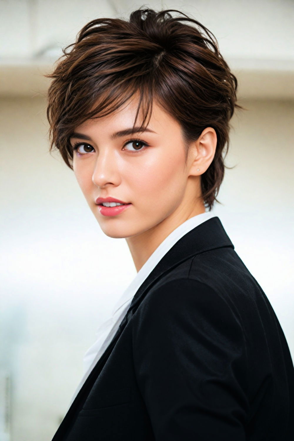 Chic tousled pixie for modern flair