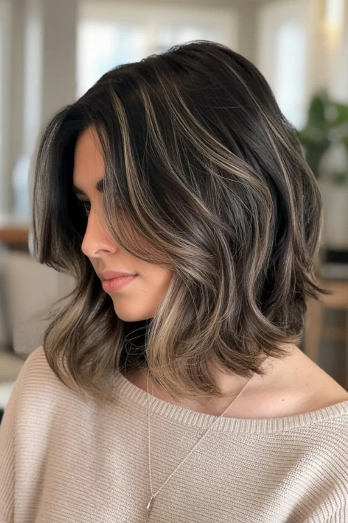 Layered bob with soft highlights