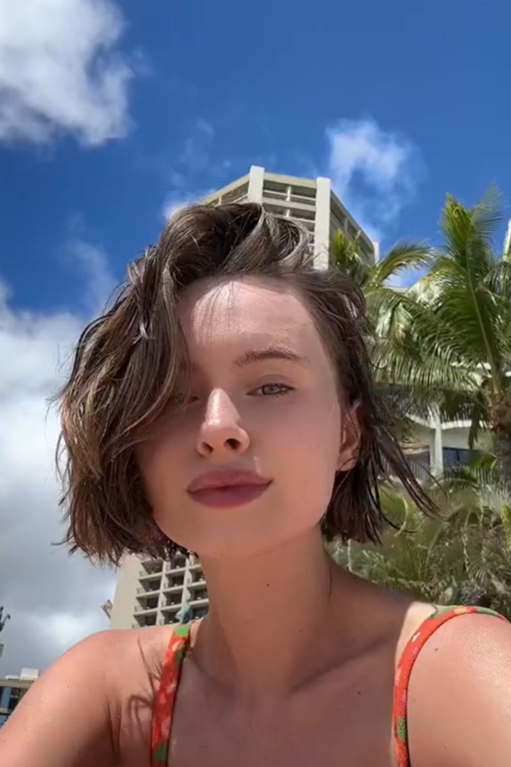 Textured bob with beachy waves