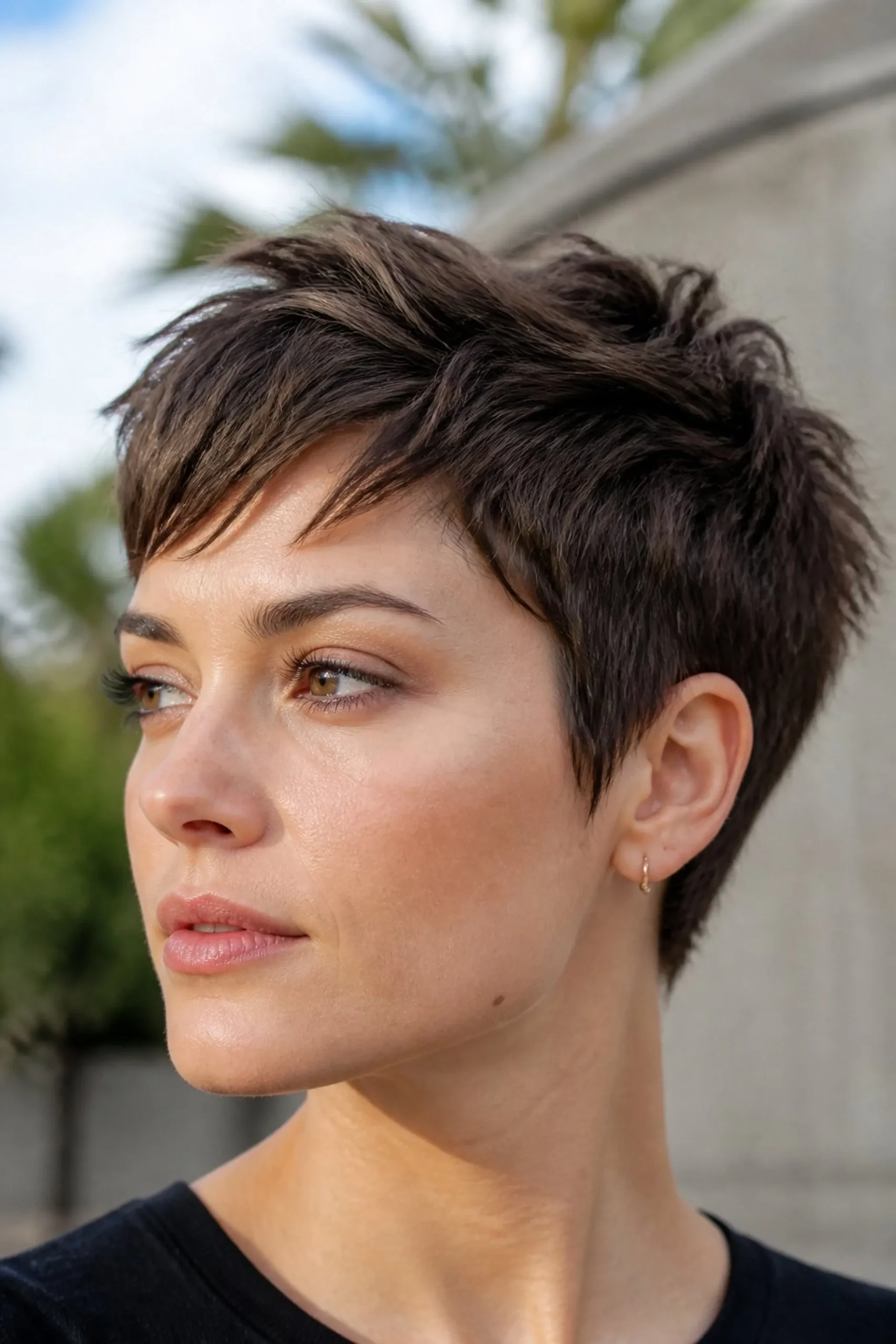 Textured pixie cut with tousled finish