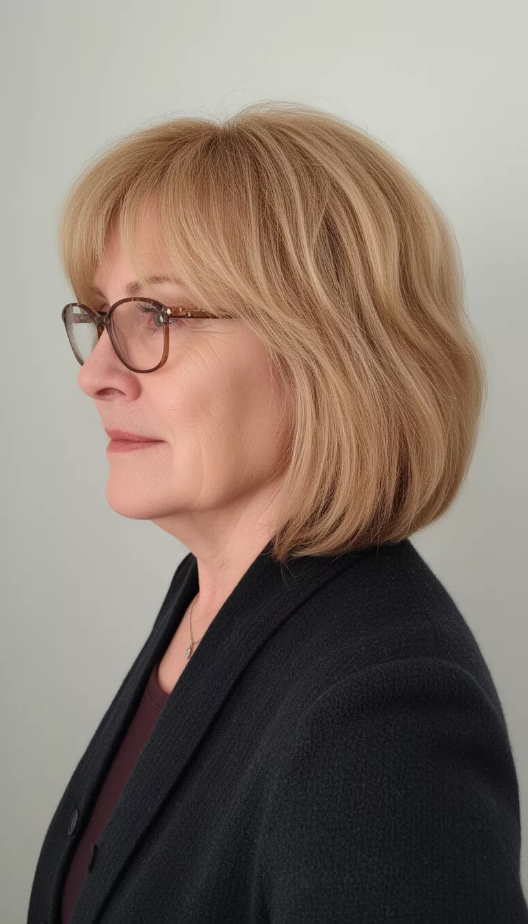 Classic layered bob with soft texture