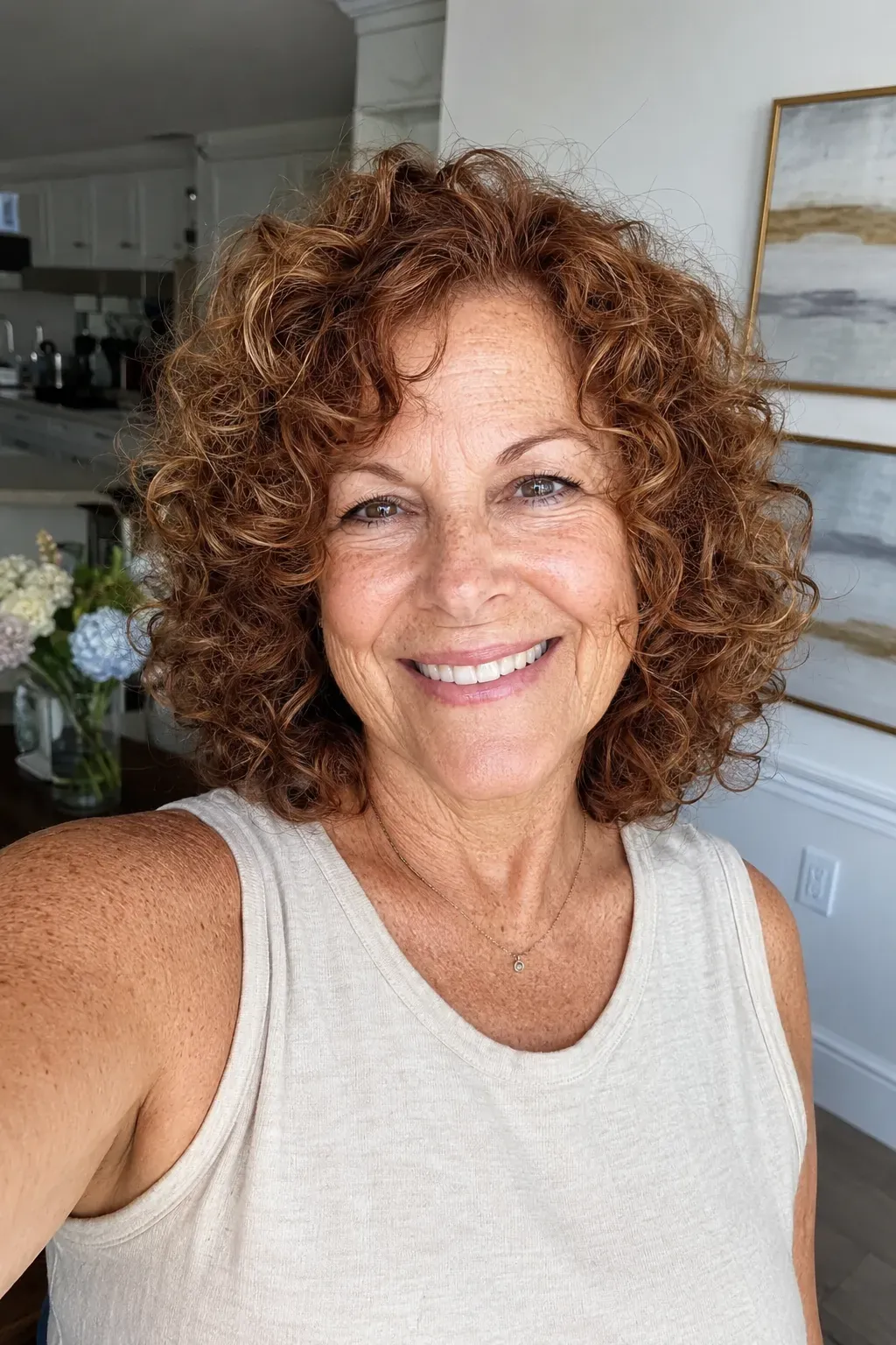 Natural curly bob with volume and bounce