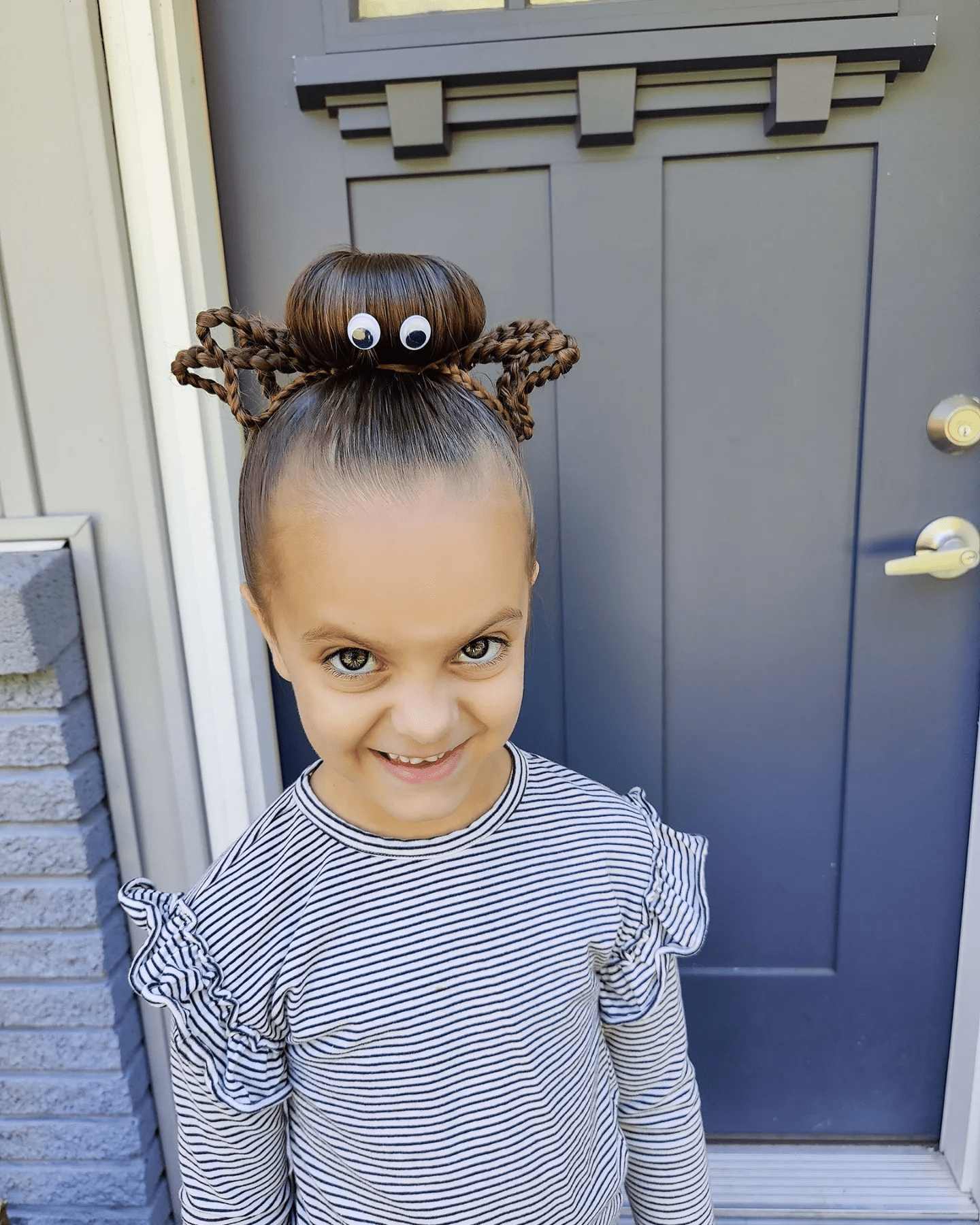 Cute spider top knot for kids