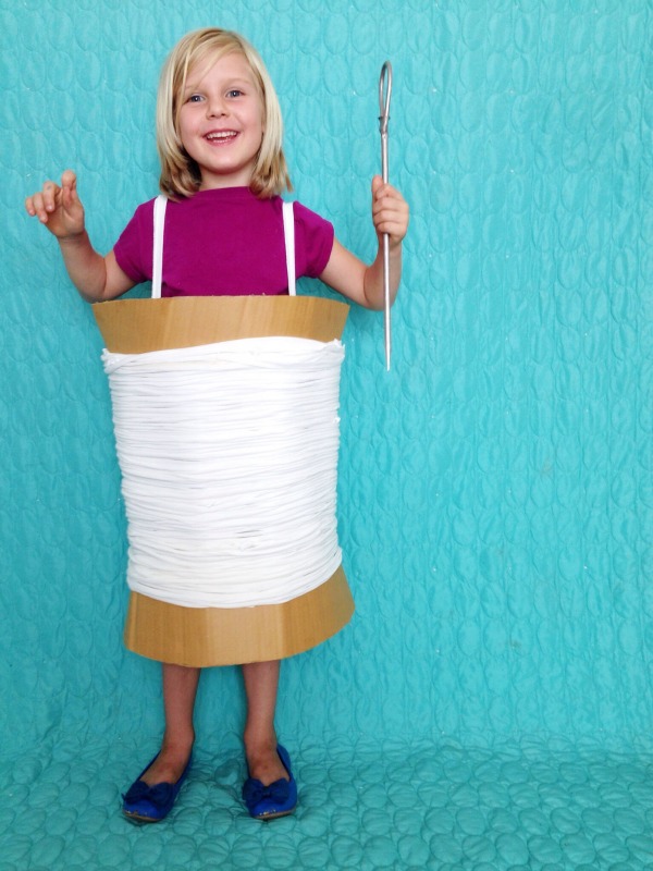 Whimsical yarn ball costume, playful and unique