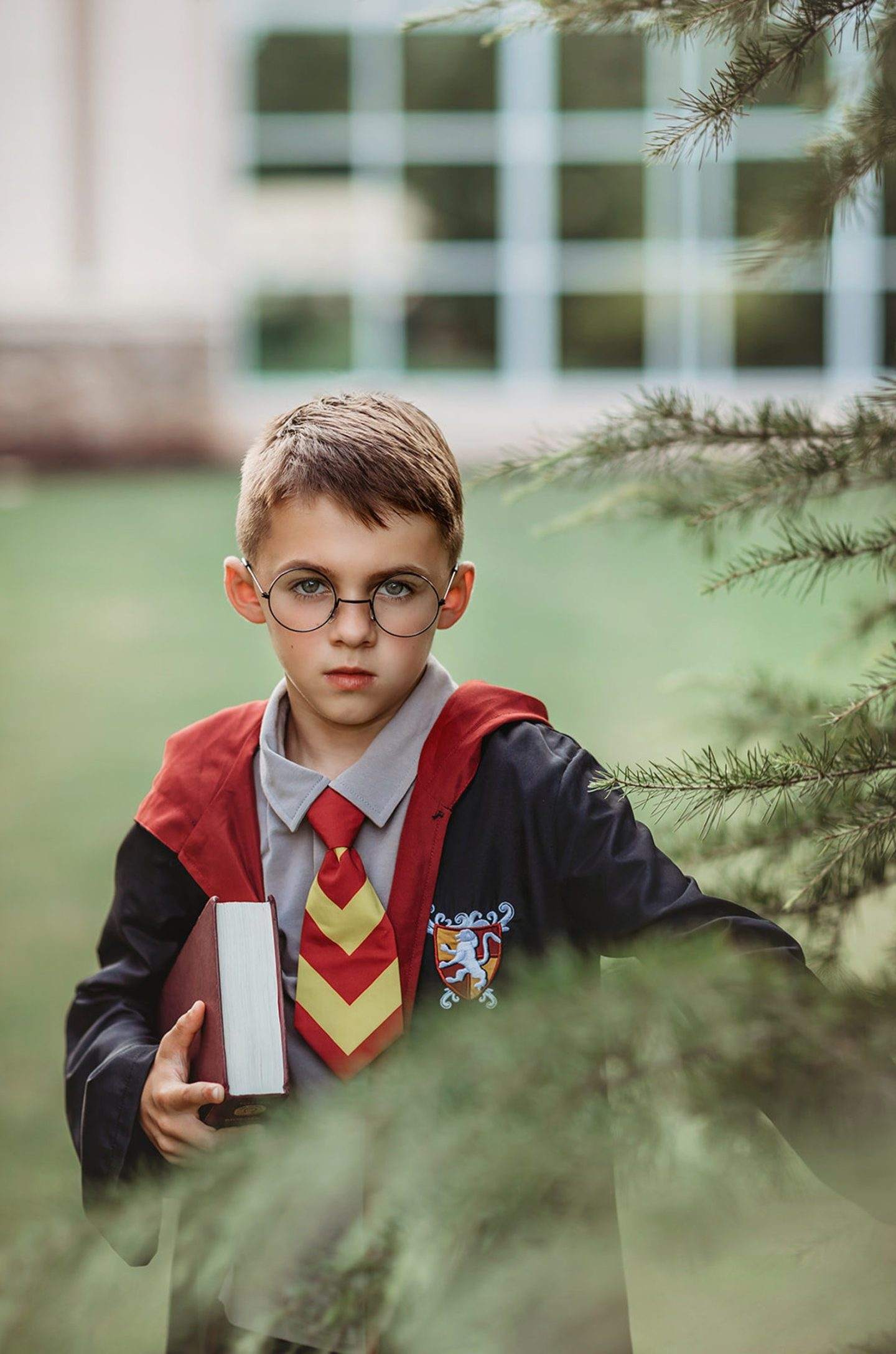 Wizard costume, robe and glasses