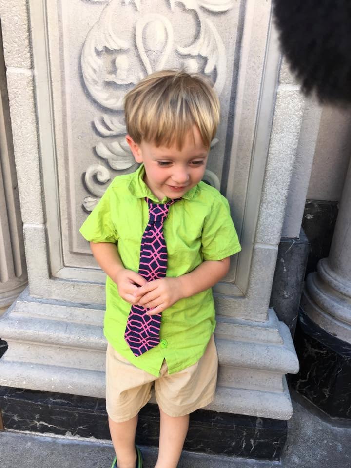 Schoolboy costume, green shirt and tie