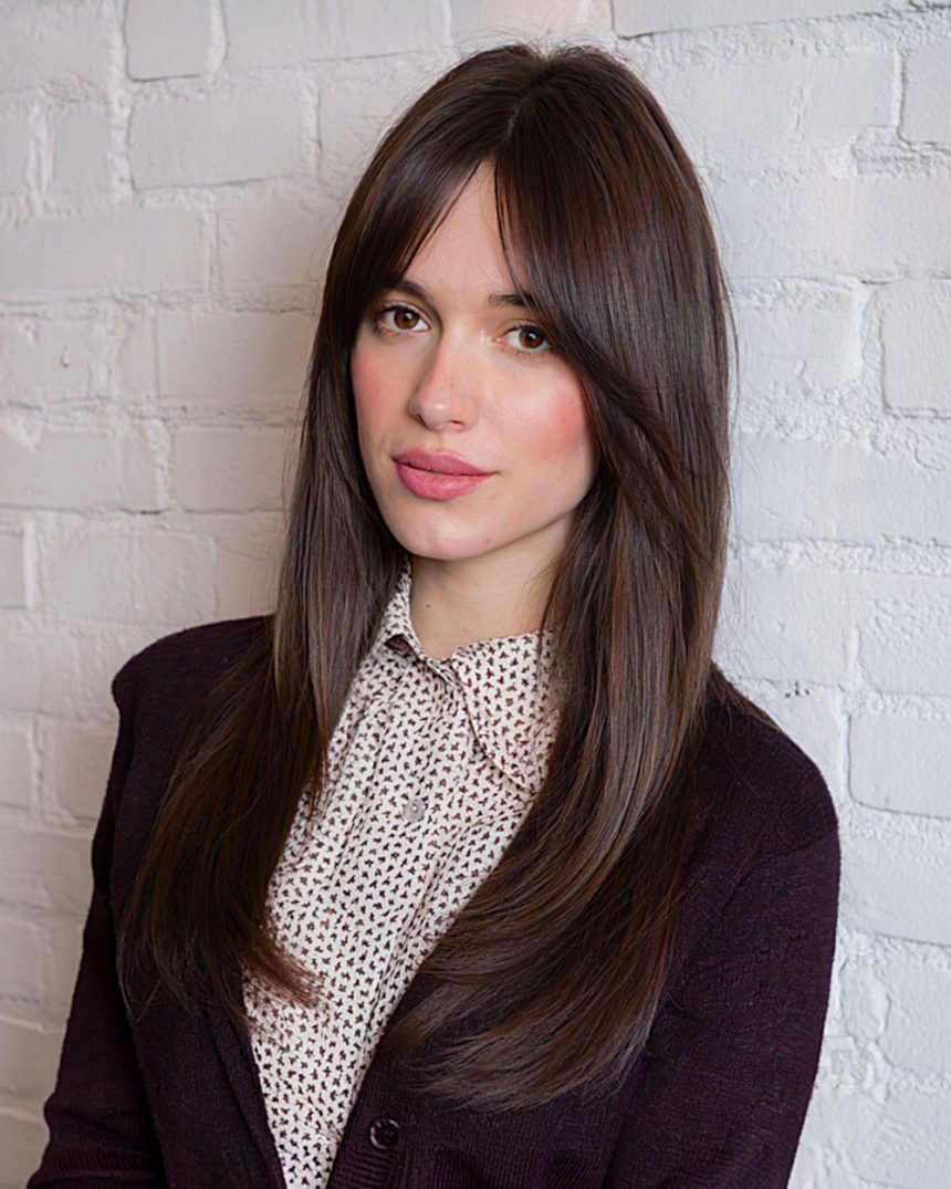 Long Bangs inspiration look 1
