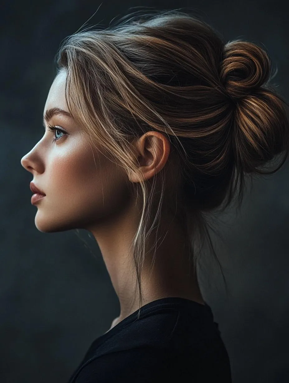 Chic low bun with subtle twists