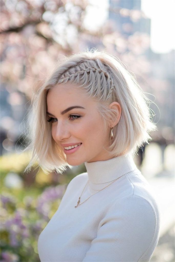 Edgy braided bob hairstyle