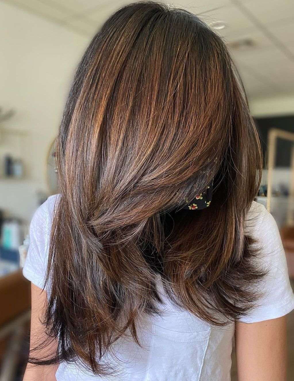 Feathered layers with rich highlights