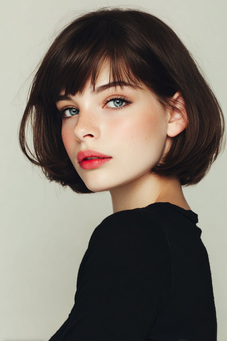 Classic bob with soft bangs