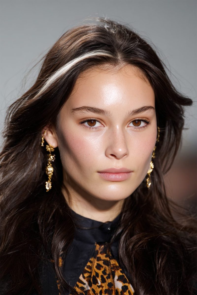 Elegant dark waves with white highlight