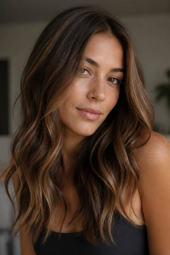 Classic waves with golden brown highlights