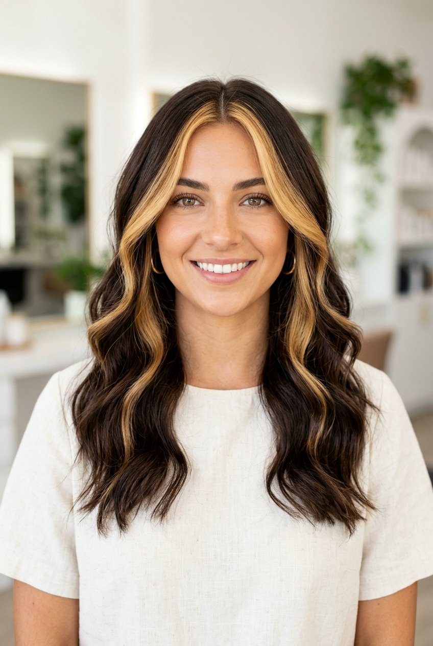 Mid-length waves with bold highlights