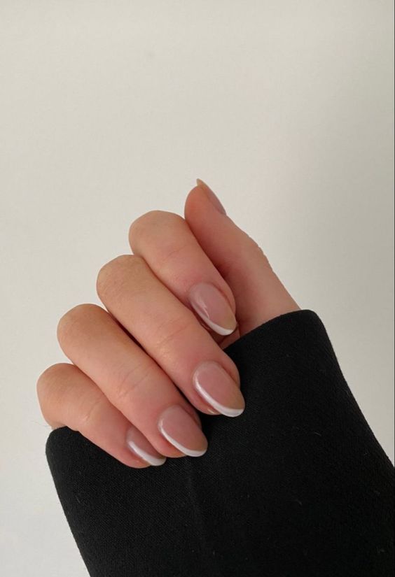 Subtle nude nails with a sophisticated vibe.