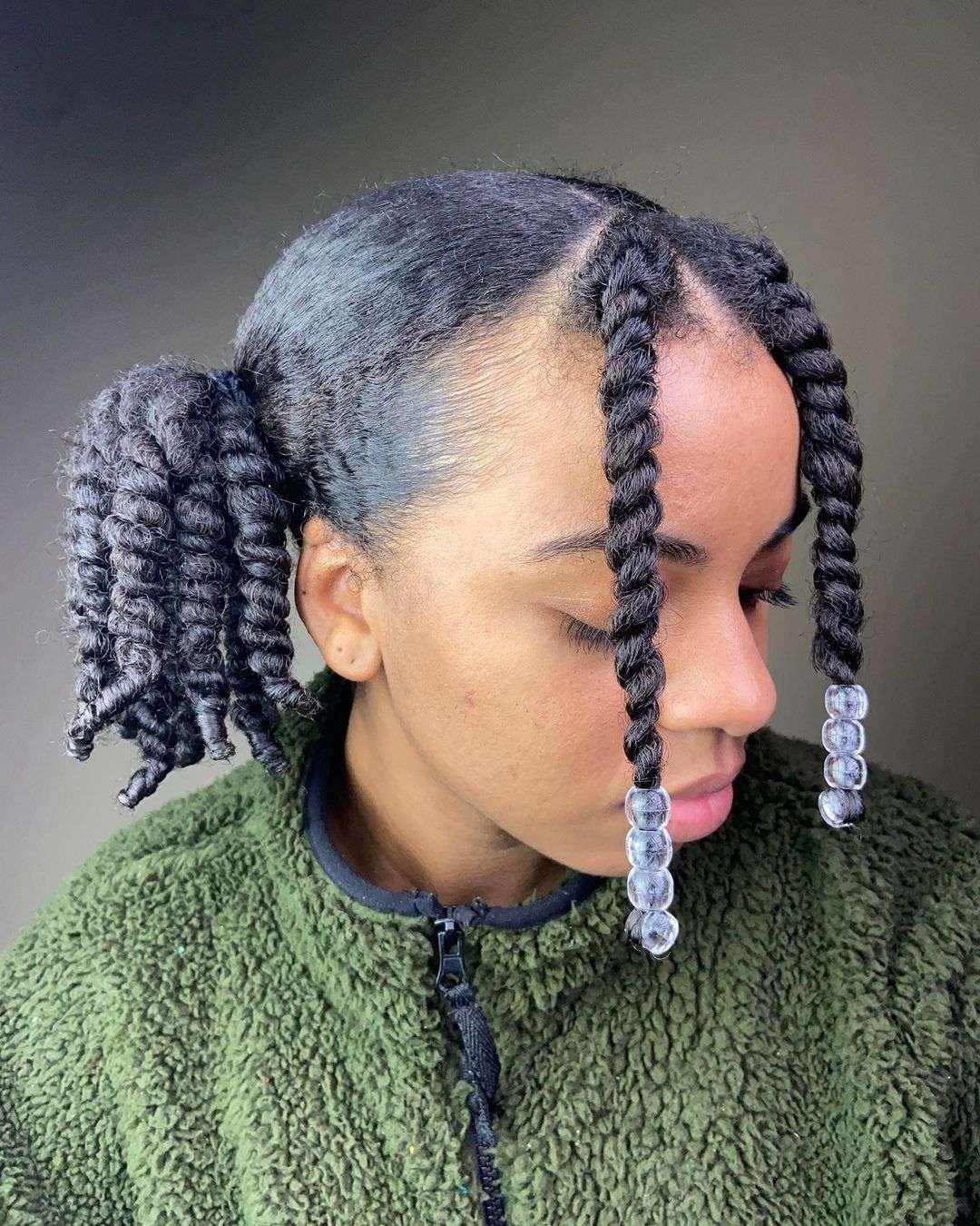 Double twists with beads