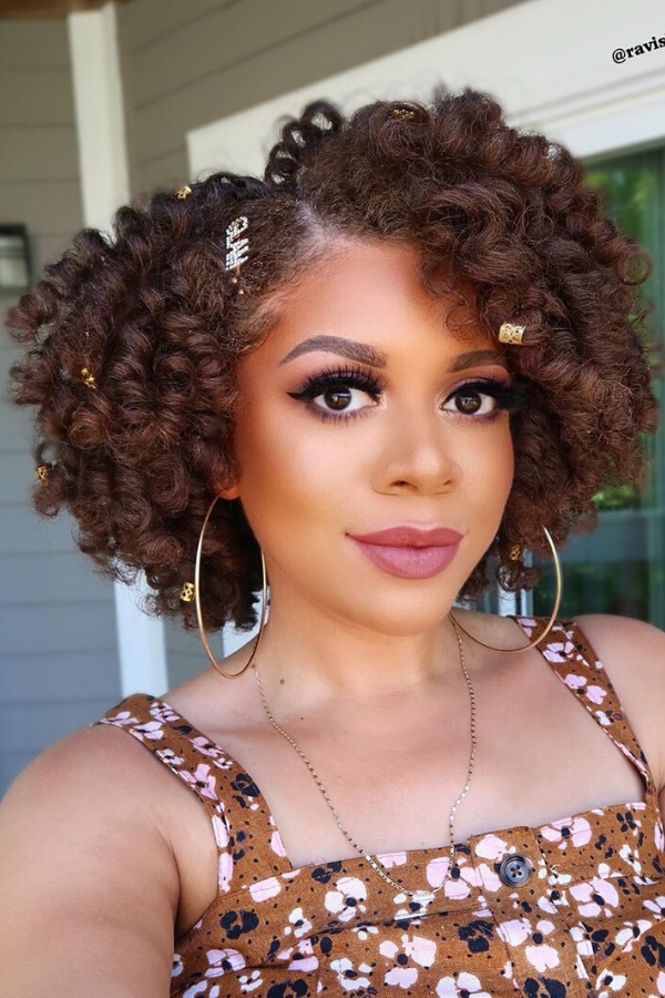 Defined curls with clips