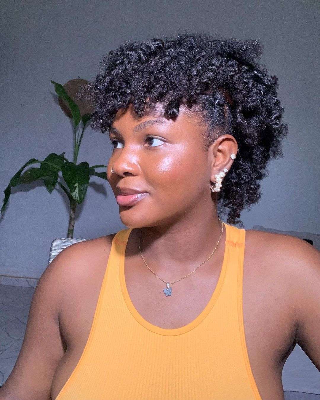 Textured mohawk curls