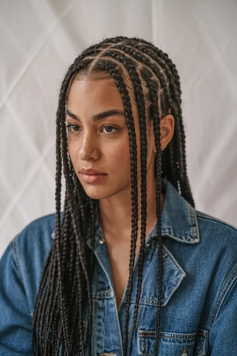 Long box braids for versatility