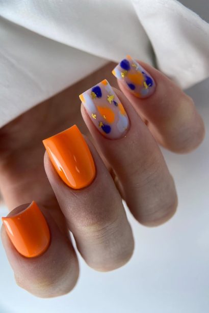 Orange Nails inspiration look 1