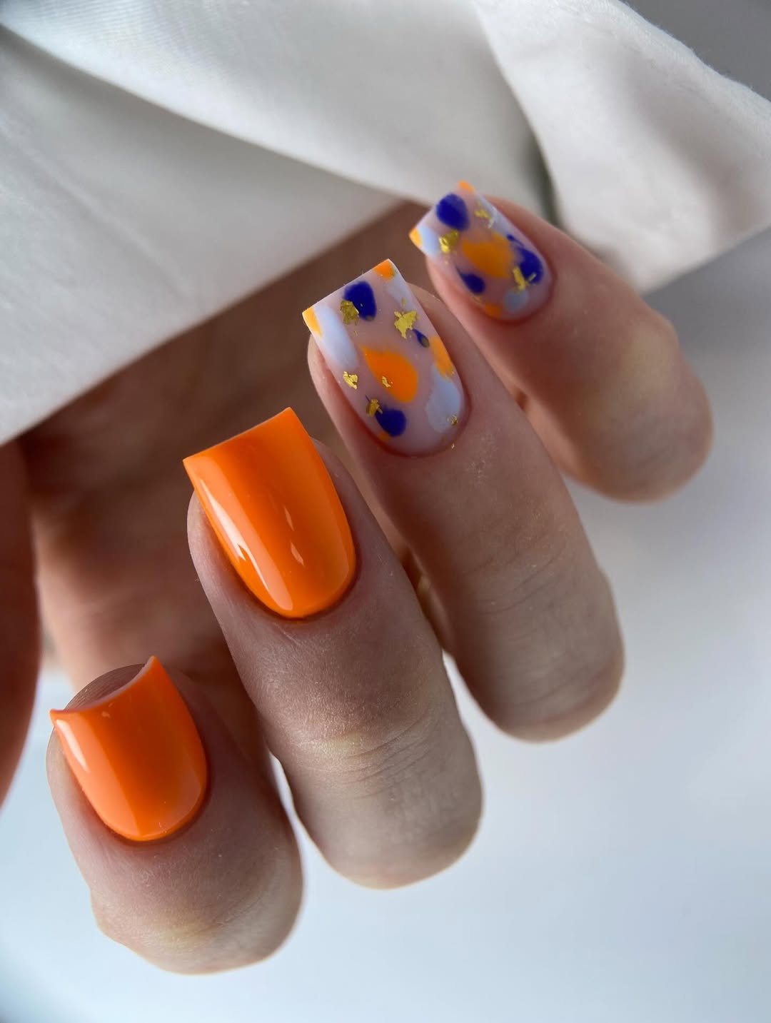 Orange Nails inspiration look 1