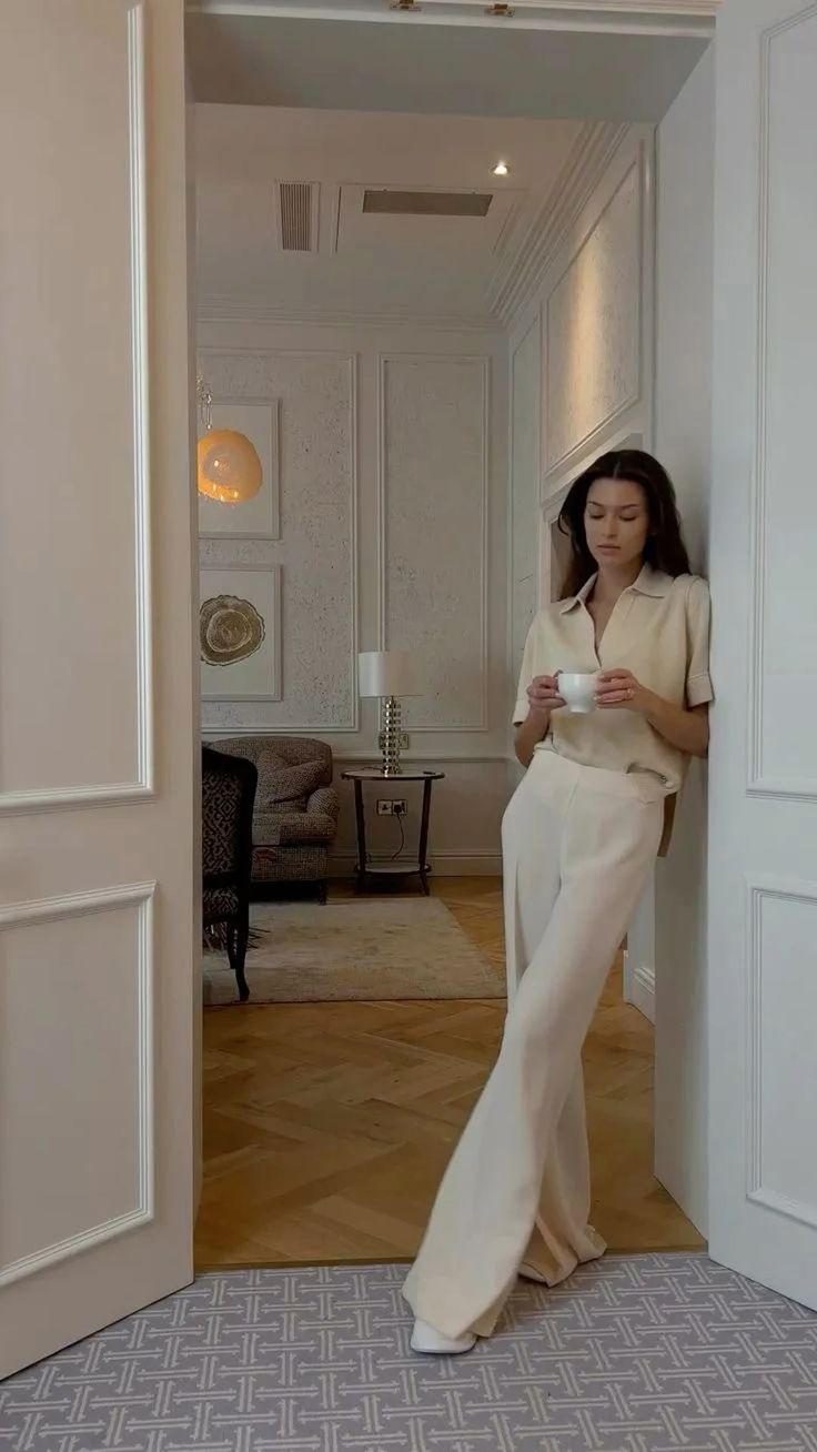 Neutral loungewear set for home or travel