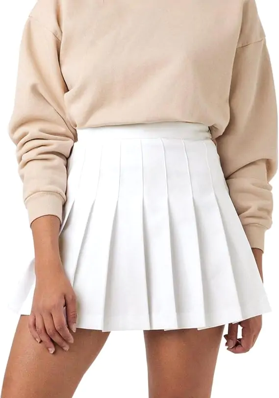 Sweatshirt with pleated skirt, casual school style