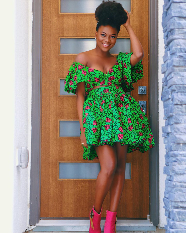 Elegant afro puff hairstyle with volume