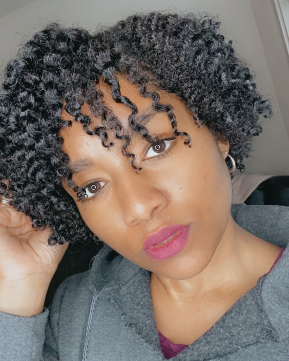Defined twist-out for short natural hair