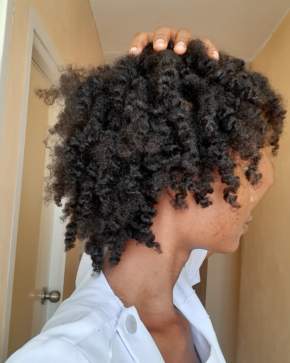 Soft twist-out curls for natural hair